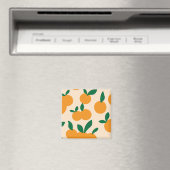 Moderne stilvolle Zitrusfrüchte Orangen Muster Magnet (In Situ (Geschirrspüler))
