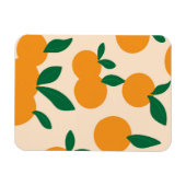 Moderne stilvolle Zitrusfrüchte Orangen Muster Magnet (Horizontal)