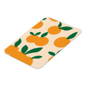Moderne stilvolle Zitrusfrüchte Orangen Muster Magnet (Linke Seite)