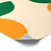 Moderne stilvolle Zitrusfrüchte Orangen Muster Poster (Ecke)