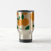 Moderne stilvolle Zitrusfrüchte Orangen Muster Reisebecher (Mittel)