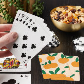 Moderne stilvolle Zitrusfrüchte Orangen Muster Spielkarten (In Situ)