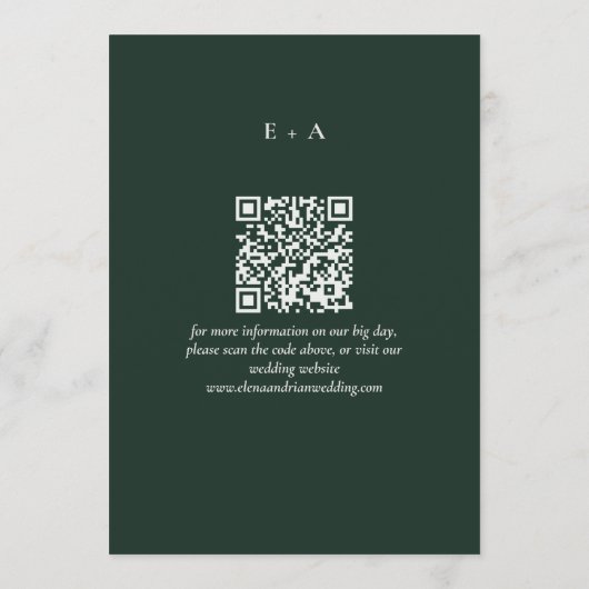 Moderne Stimmung Foto - Heiratsantrag mit QR-Code Save The Date (Rückseite)