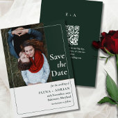 Moderne Stimmung Foto - Heiratsantrag mit QR-Code Save The Date