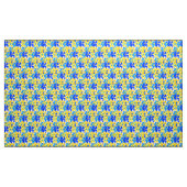 Moderne Stoffe aus gelben und blauen Blumen (Yard (91,4 cm))