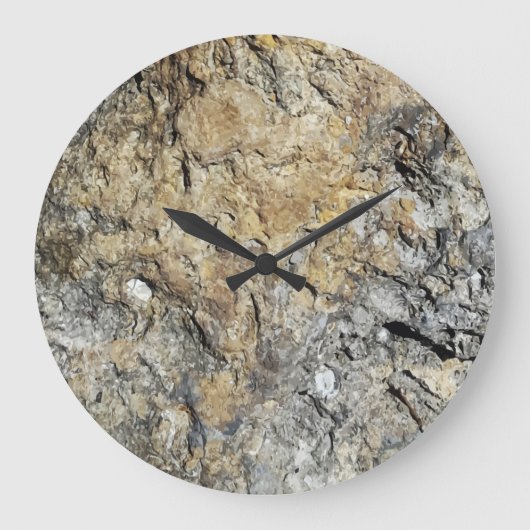 Moderne Stone Look Wanddekoration Große Wanduhr (Vorderseite)