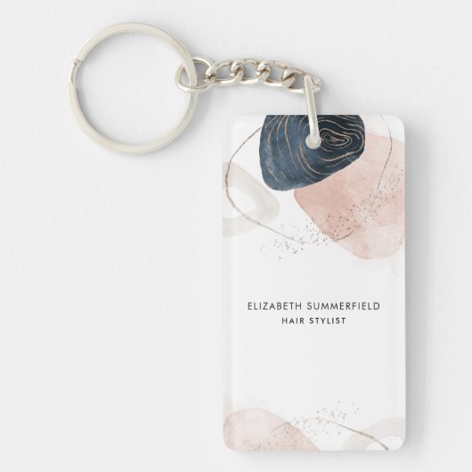 Moderne Stone-Marmor-Unternehmen nach Maß Schlüsselanhänger (Vorderseite)