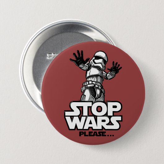 Moderne Stoppkriege Button (Vorne & Hinten)