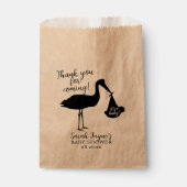 Moderne Stork Lieferung Danke Baby Dusche Geschenktütchen (Vorderseite)