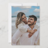 Moderne Strand-Küstenrahmen-Hochzeit   Einladung (Rückseite)