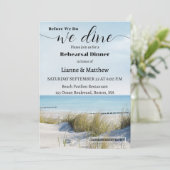 Moderne Strand- und Dünen-Probeessen Einladung (Stehend Vorderseite)