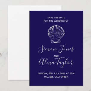 Moderne Strand-Ziel-Hochzeit Save-the-Date-Karte Save The Date