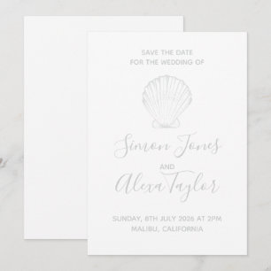 Moderne Strand-Ziel-Hochzeit 'Save the Date'-Karte Save The Date
