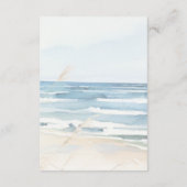 Moderne Strandfarben - Hochzeitsdetails Begleitkarte (Rückseite)