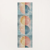 Moderne Strandfarben mit Abstrakter Monogramm Yogamatte (Rückseite)