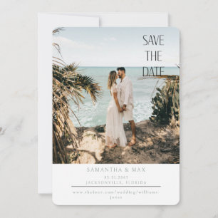 Moderne Strandfoto abgerundet Save the Date