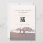 Moderne Strandhochzeit - Save the Date Einladung (Rückseite)