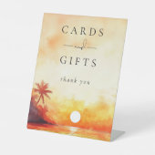 Moderne Strandkarten und Geschenke für Sonnenunter Sockelschild (Vorderseite)