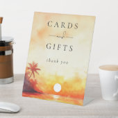 Moderne Strandkarten und Geschenke für Sonnenunter Sockelschild (In SItu)