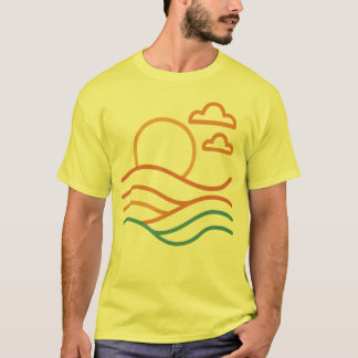 Moderne Strandkunst Männerarbeit T - Shirt
