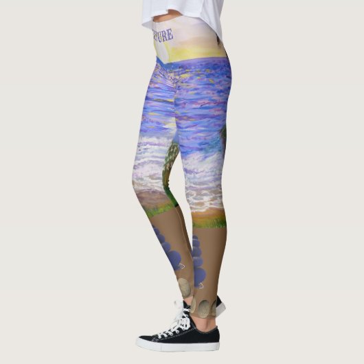 Moderne Strandlandschaft Leggings (Links)