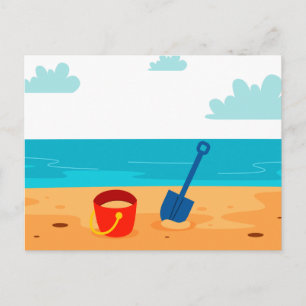 Moderne Strandlandschaft Natur Postkarte