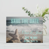 Moderne Strandlandschaft Save the Date (Stehend Vorderseite)