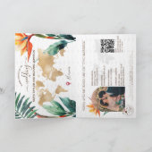 Moderne Strandziel-Hochzeitspass QR-Code Einladung (Innenseite)