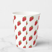 Moderne Strawberry Pattern Kinderdusche Pappbecher (Rechts)