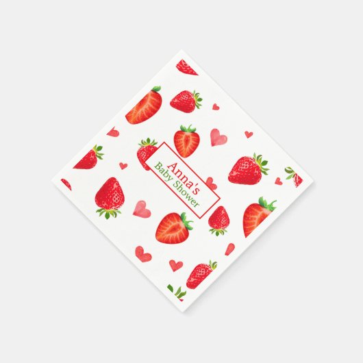 Moderne Strawberry Pattern Kinderdusche Serviette (Ecke)