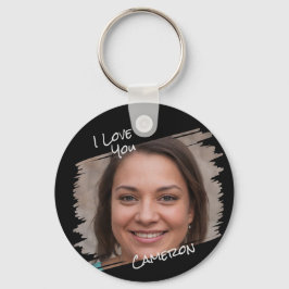 Moderne Street Art Add Foto I Liebe You Boyfriend Schlüsselanhänger