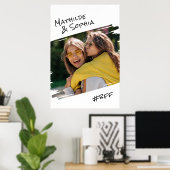 Moderne Street Art Add Your Foto BBF Best Friends Poster (Heimbüro)