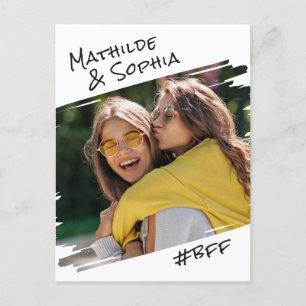 Moderne Street Art Add Your Foto BBF Best Friends Postkarte