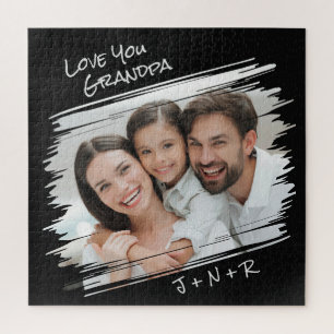 Moderne Street Art Add Your Foto Liebe You Opa Puzzle