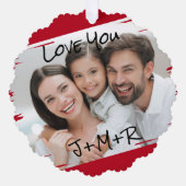 Moderne Street Art Add Your Foto Liebe You Xmas Ornament Karte (Vorderseite)