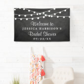 Moderne Streichelleuchten im Chalkboard-Brautparty Banner (Insitu)