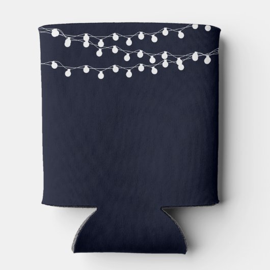 Moderne Streichellichter auf einer Hochzeit in Nav Dosenkühler (Rückseite)