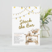 Moderne Streichlichter halten an der Bar Minimalis Einladung (Stehend Vorderseite)