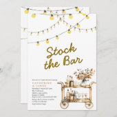 Moderne Streichlichter halten an der Bar Minimalis Einladung (Vorne/Hinten)