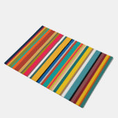 Moderne Streifen aus dem Mittelalter Fußmatte (Schrägansicht)