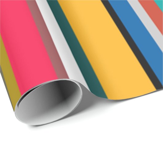 Moderne Streifen aus dem Mittelalter Geschenkpapier (Rolleneckpunkt)