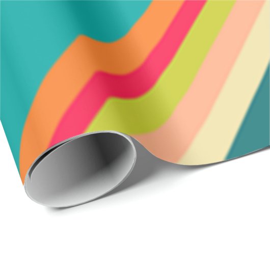 Moderne Streifen aus dem Mittelalter Geschenkpapier (Rolleneckpunkt)