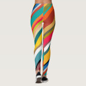 Moderne Streifen aus dem Mittelalter Leggings (Rückseite)