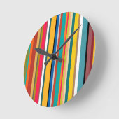 Moderne Streifen aus dem Mittelalter Runde Wanduhr (Winkel)