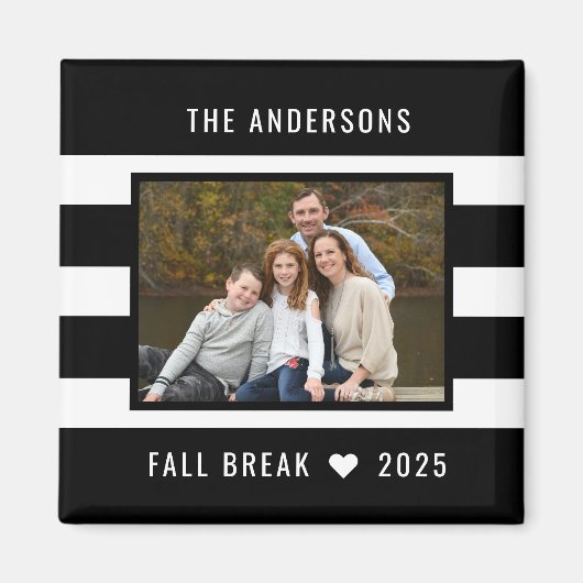 Moderne Streifen - Benutzerdefiniertes Foto-Magnet Magnet (Vorne)