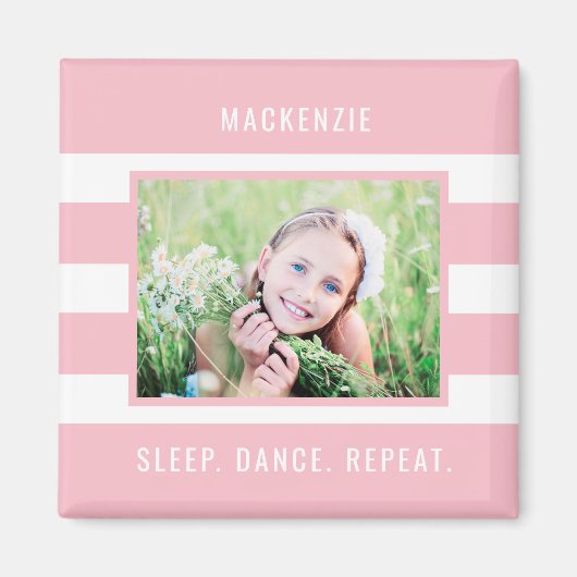 Moderne Streifen - Benutzerdefiniertes Foto-Magnet Magnet (Vorne)