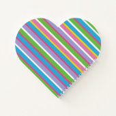 Moderne Streifen Bright Colors NAME Preppy Angesag Notizblock (Rückseite)