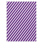 Moderne Streifen | Chic Royal Lila & weiß gestreif Tischdecke (Vorderseite)