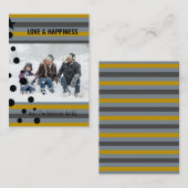 Moderne Streifen Custom Foto Weihnachtsbaum Urlaub Mitteilungskarte (Vorne/Hinten)