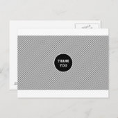 Moderne Streifen Danke Postkarte (Vorne/Hinten)